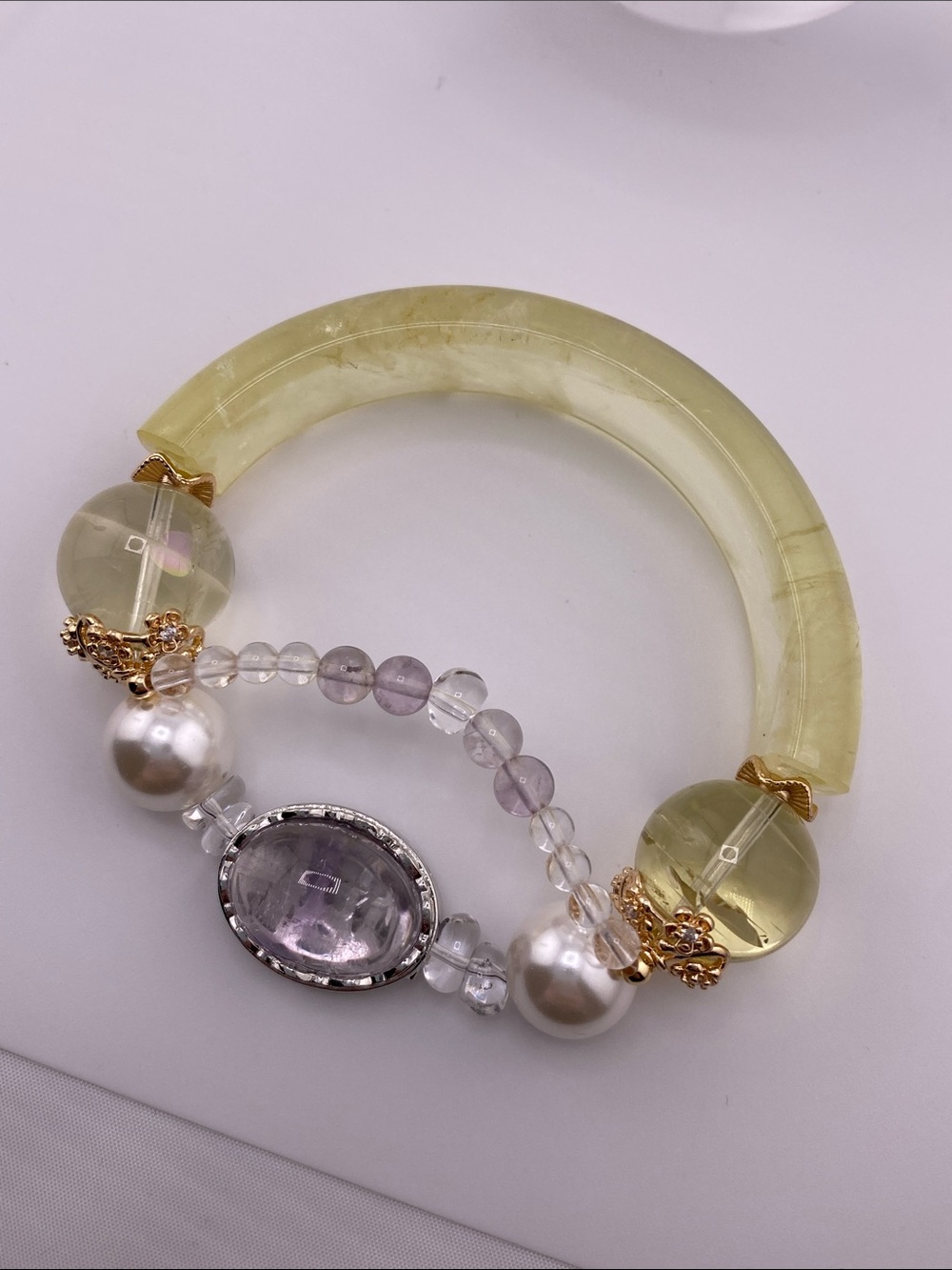 Citrine Half Bangle Bracelet